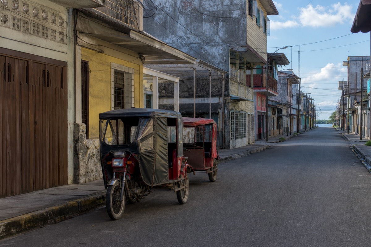 A street in downtown Iquitos
